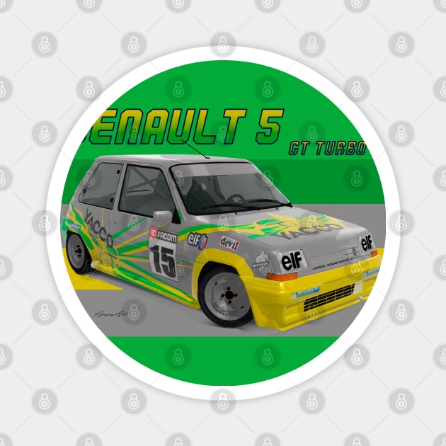 Renault 5 GT Turbo Magnet by PjesusArt